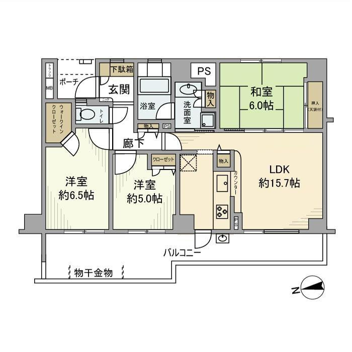 ローレルスクエア港南台Ｃ棟の間取り
