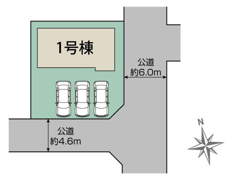 高崎市下佐野町（全1棟）1号棟の区画図