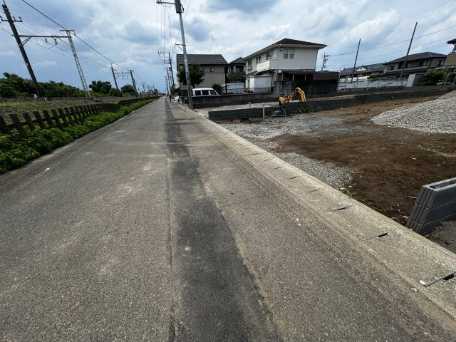 新築　伊勢崎市境第3　Livele Garden.S　2号棟の前面道路含む現地写真|現地写真　南側接道幅員約6ｍ