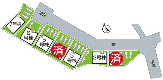 ●29(土)30(日)現地説明会！　生駒郡平群町下垣内　全7邸　の区画図|全7区画