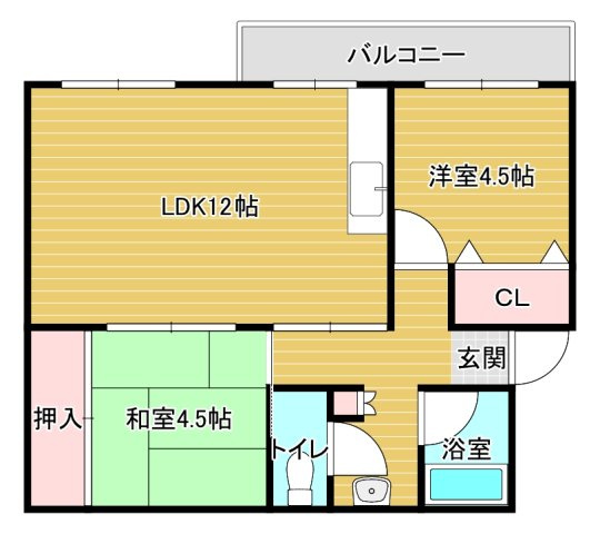 公団狭山住宅1号棟の間取り