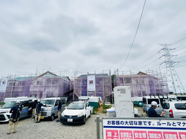 新築　伊勢崎市境第3　Livele Garden.S　3号棟の駐車場|現地写真　駐車スペースは4台分可能です！
