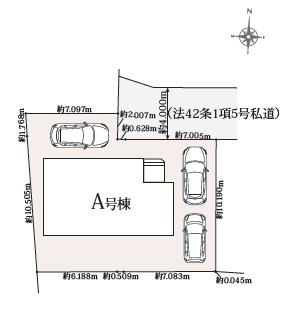 狭山市入間川全1棟　新築戸建　ハートフルタウンの区画図