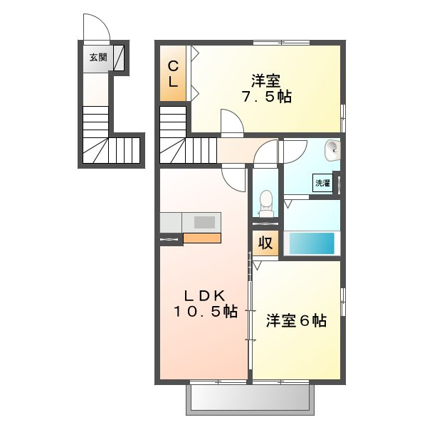 レザンカルチェの間取り