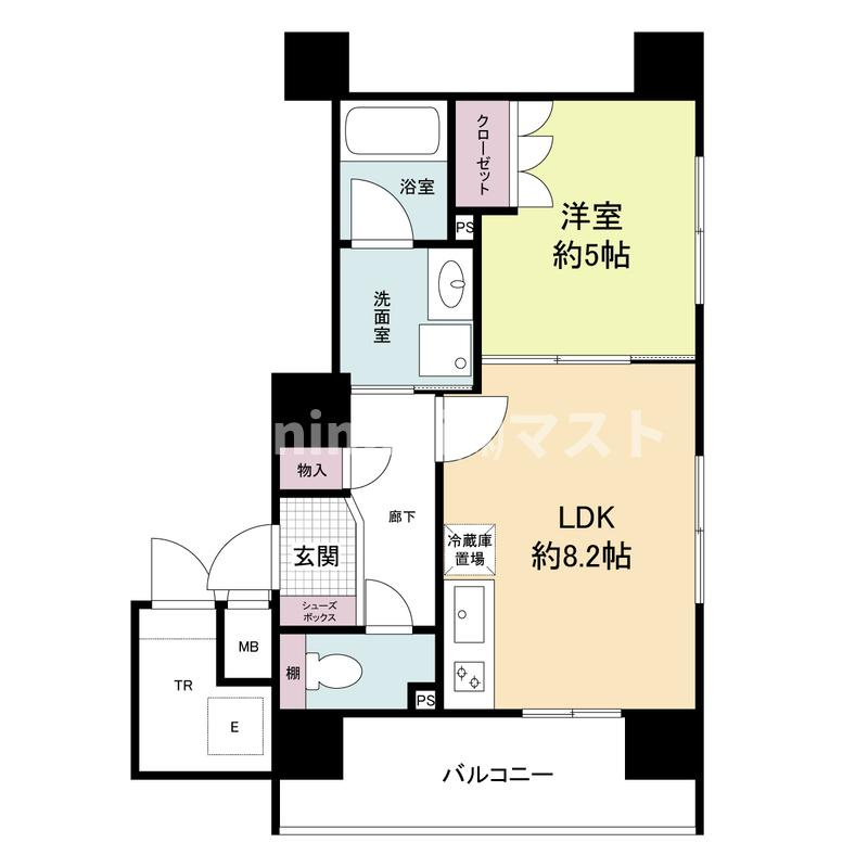 エルセレーノ上本町レジデンスの間取り