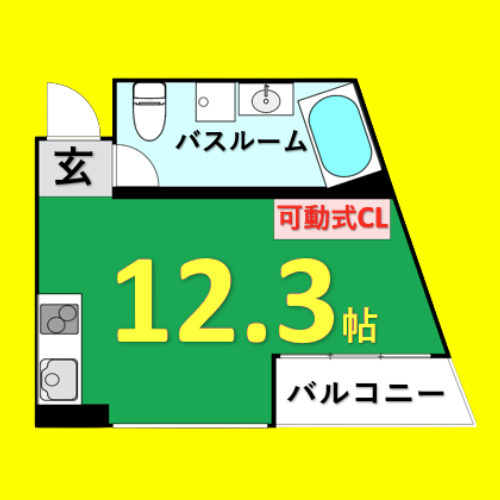 BAUWERK(バウベルク)　名古屋市賃貸　仲介手数料無料の間取り