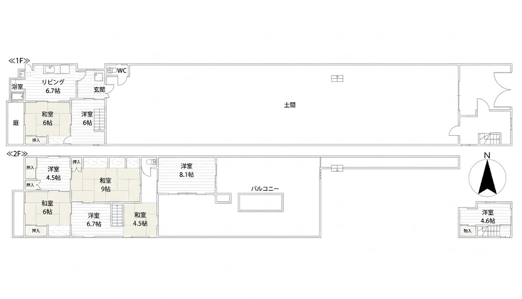 豊中市庄内西町　貸倉庫・工場の間取り