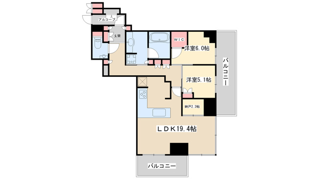 【間取り】 | ジオタワー大阪十三