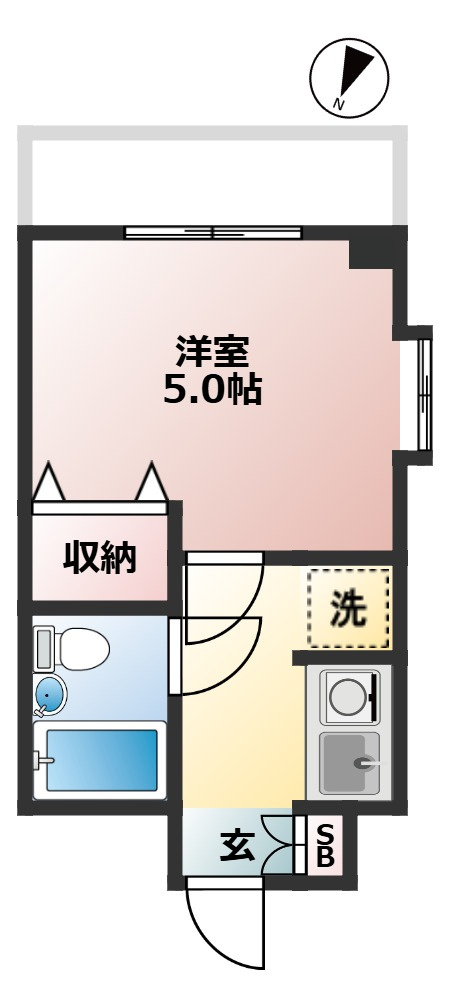 こまばディモーレ　駅近　角部屋　通風良好の間取り