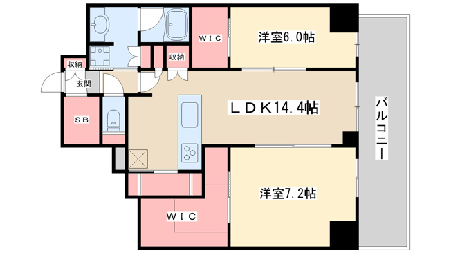 【間取り】 | ジオタワー大阪十三