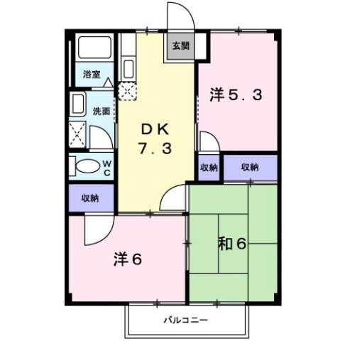 【間取り】 | プロムナード菖蒲Ⅱ