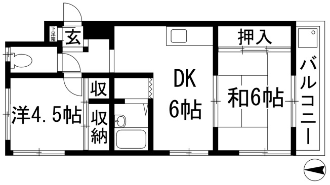 【間取り】 | メゾン南花屋敷