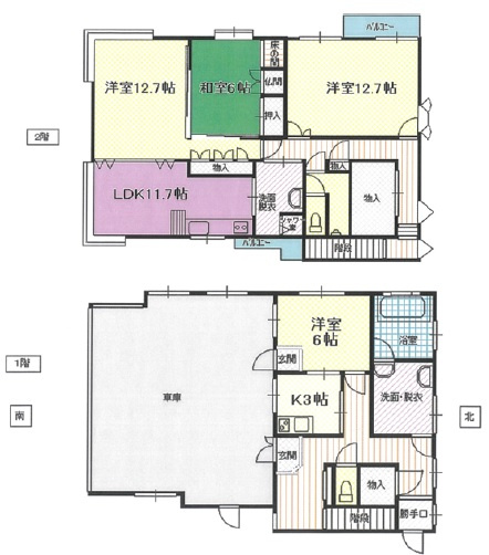 【間取り】 | 香芝市上中店舗付き住宅