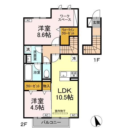 フロレゾンK＆Kの間取り