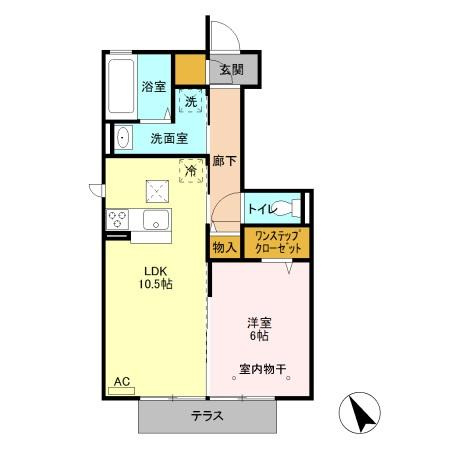 グランソレイユ　Eの間取り