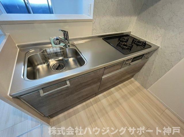 明石市大久保町大窪のアパートのキッチン