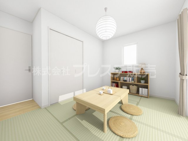 奈良市七条西町１丁目の新築一戸建の和室|和洋室完成イメージ／南向きですので、陽あたり良好です♪