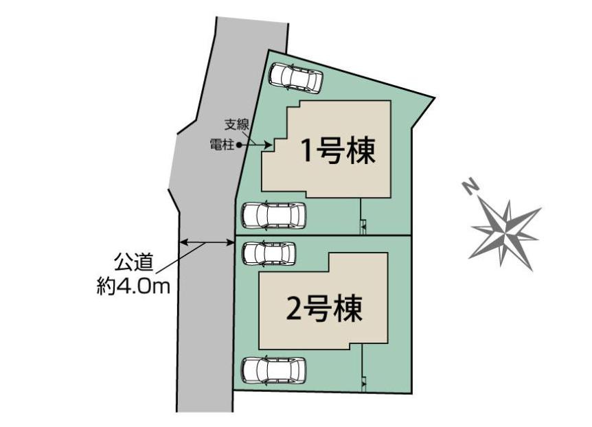 八王子市　寺田町　新築一戸建ての区画図|～全2棟の新築一戸建てが誕生～
