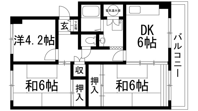 【間取り】 | 栄南団地10号棟