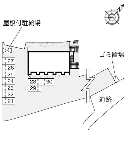 レオネクスト悠Ⅱの区画図|福島　原町　相馬　双葉　家具　家電　社宅　マンスリー