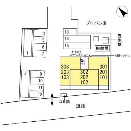 ヴィラ ウィステリアの区画図