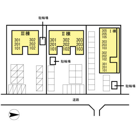 シャルル　Ⅰ棟 Ⅰの区画図
