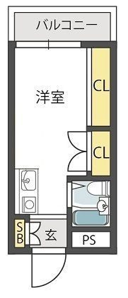 大国町池田マンションの間取り