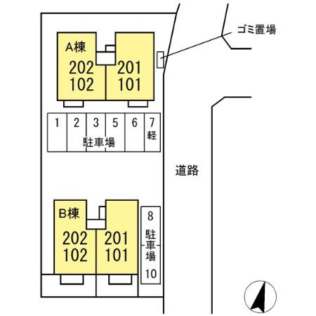 リヴェールＡの区画図