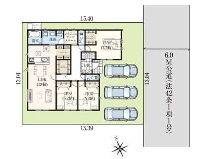 【区画図】 | ＧＲＡＦＡＲＥ　山形市浜崎　１号棟 | ★内覧予約でブランド米2kg★　