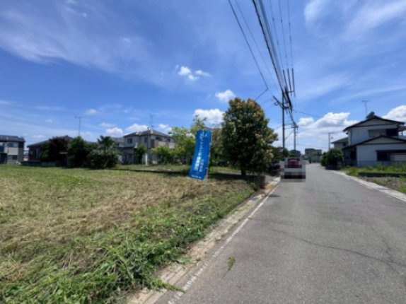 土地　川越市府川の前面道路含む現地写真|前面道路幅員約6m