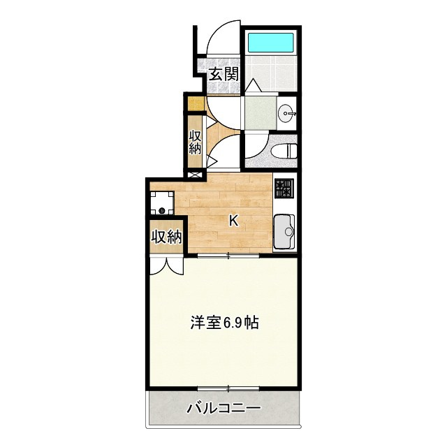ピース北河原町B棟の間取り