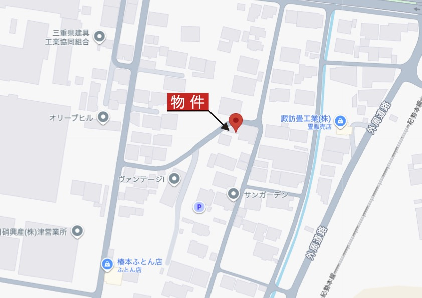 津市高茶屋小森町《1号棟》の地図|詳細Map