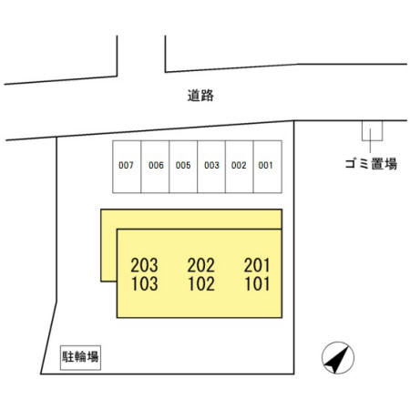 パティオ深津の区画図