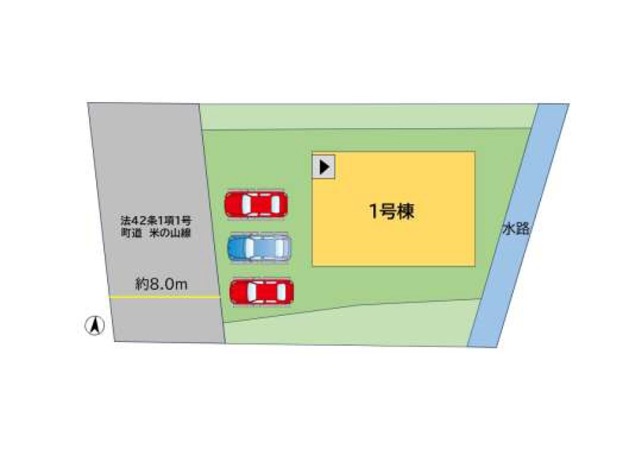 糟屋郡篠栗町中央3丁目第2-1棟（1号棟）の区画図|配置図