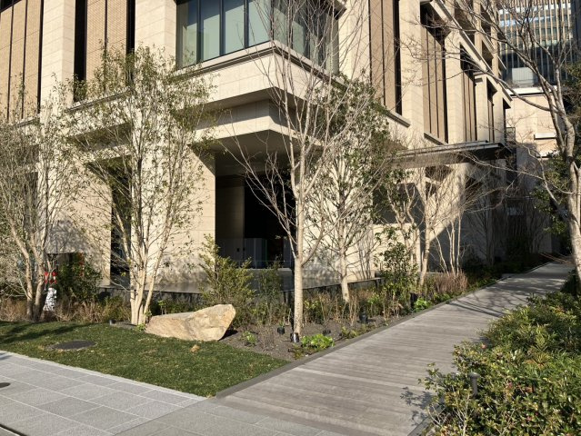 グラングリーン大阪THE NORTH RESIDENCEの庭
