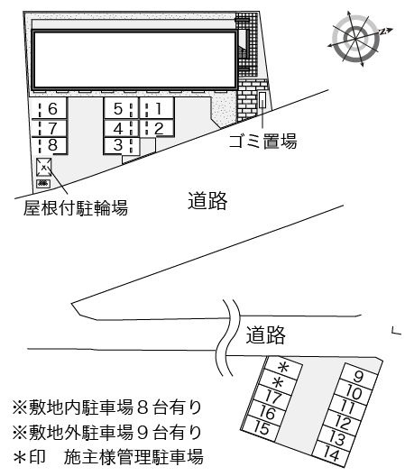 レオネクストユーカリ旭町の区画図|福島　原町　相馬　双葉　家具　家電　社宅　マンスリー