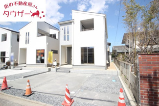 【外観】 | 桑野小学校・郡山第六中学校区　Livele Garden.S 新築分譲住宅　郡山市亀田２丁目　第２　全３棟　３号棟 | 南側から見た現状写真です！　日当たり良好の物件です♪