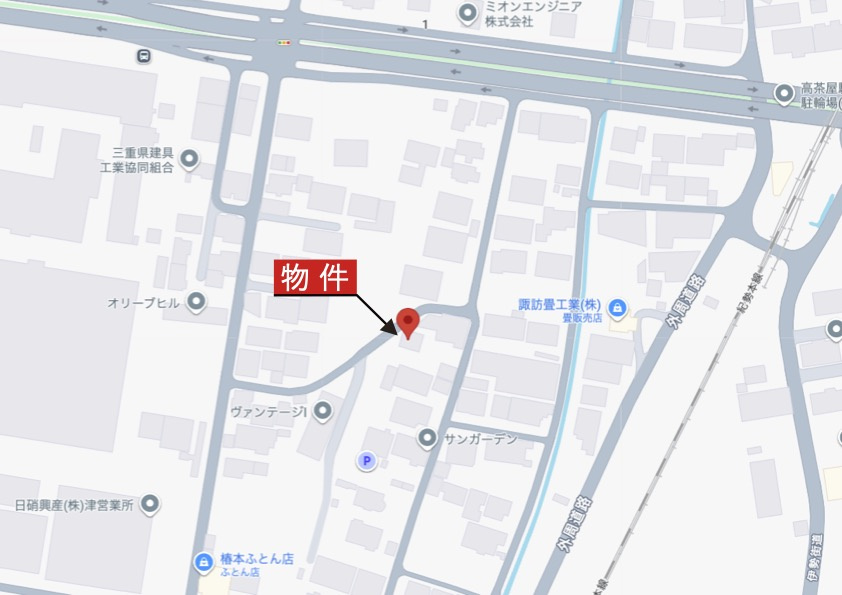 津市高茶屋小森町《3号棟》の地図|詳細Map