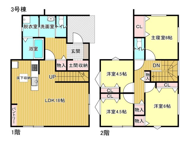 津市高茶屋小森町《3号棟》の間取り