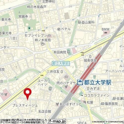 【地図】 | トップ・ルーム都立大学