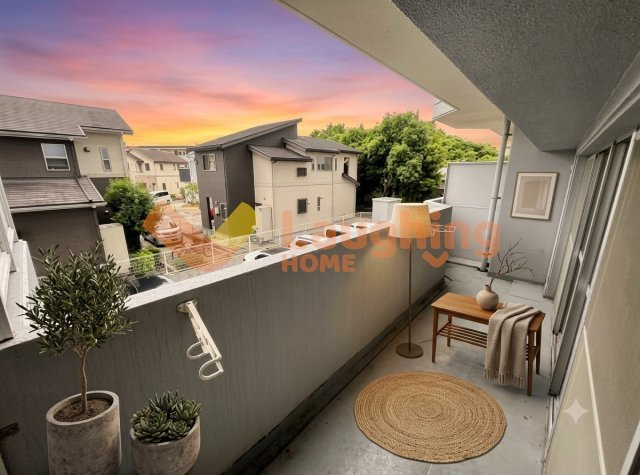 久留米市津福今町の賃貸マンションのバルコニー