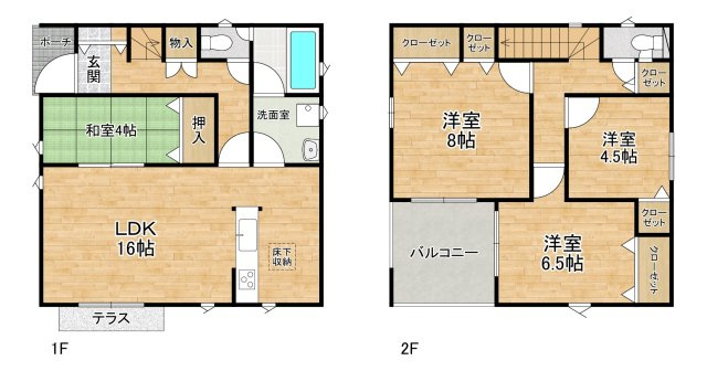 クレイドルガーデン西脇第12　１号棟の間取り