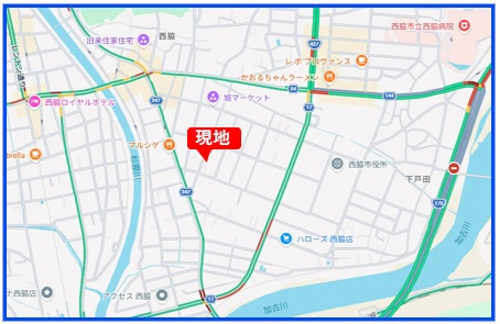 クレイドルガーデン西脇第12　１号棟の地図
