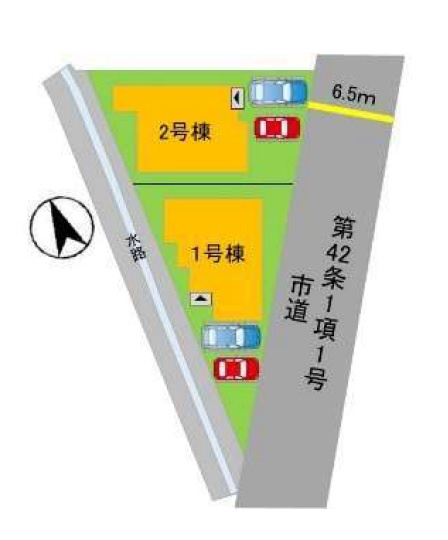 【区画図】 | 福岡市城南区片江2丁目3期　1号棟（全2棟）【仲介手数料無料・0円】 | 区画図です。1号棟