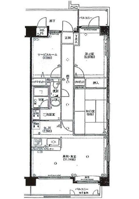 パレステージ舟入中町の間取り