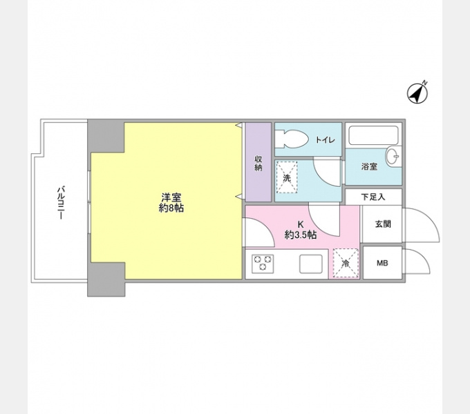 アグレ本八幡の間取り