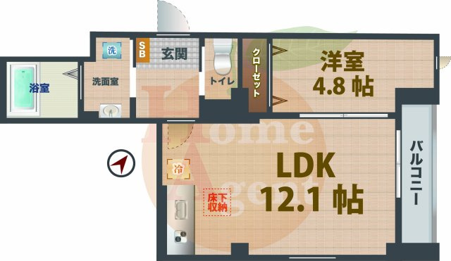 【間取り】 | ビアンカ　フォレ | 1LDKのお部屋です。