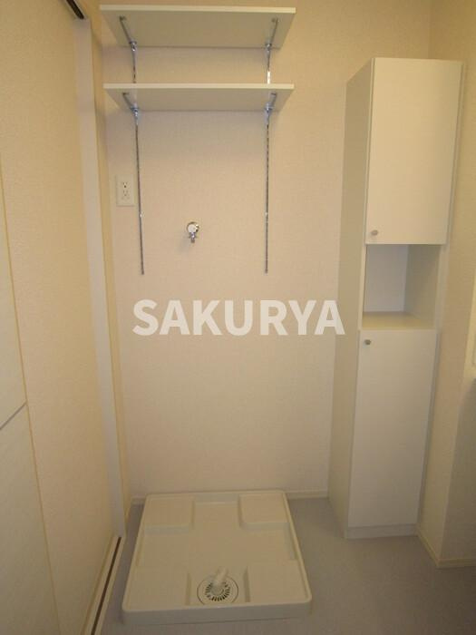 グランの洗面所|洗濯機置き場