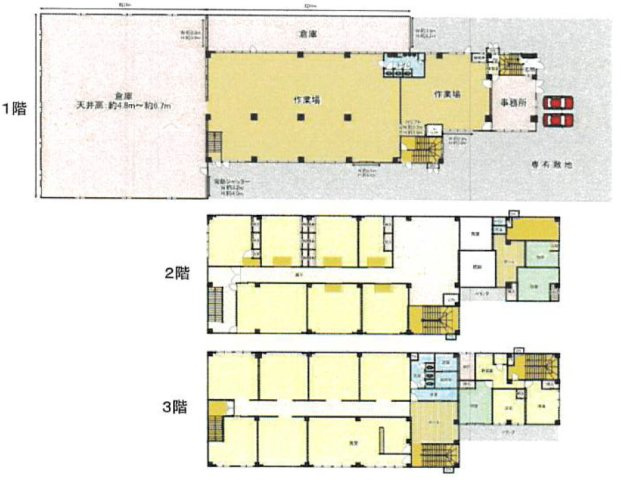 東大阪市楠根2丁目貸倉庫工場231万円の区画図