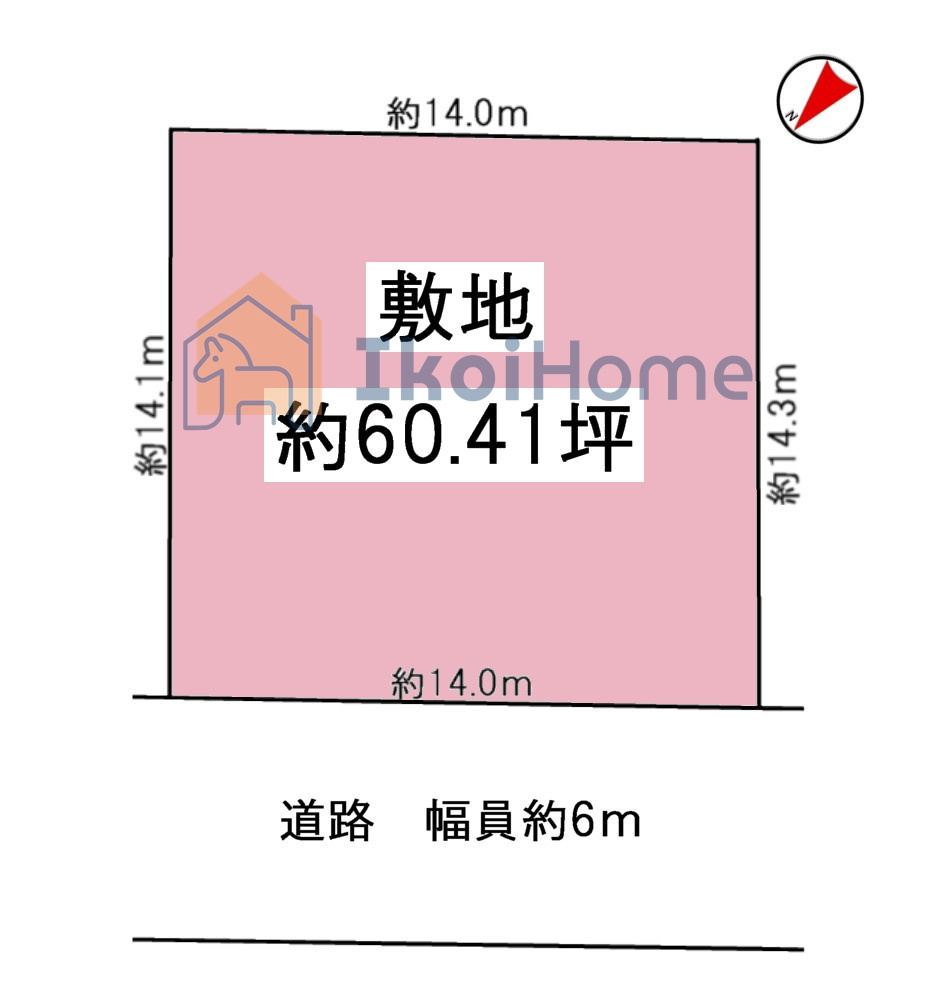 神戸市西区学園東町7丁目　土地の土地図|●年中無休：当日予約可●前面道路6ｍございます！間口も14ｍで広々しております！